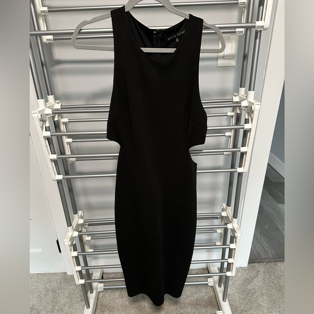 English Factory black midi dress
